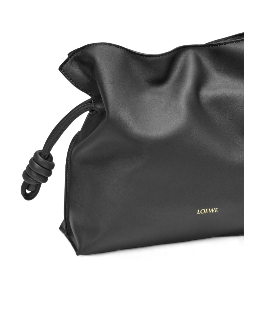 Loewe Flamenco Medium Clutch Bag In Napa Leather In Black