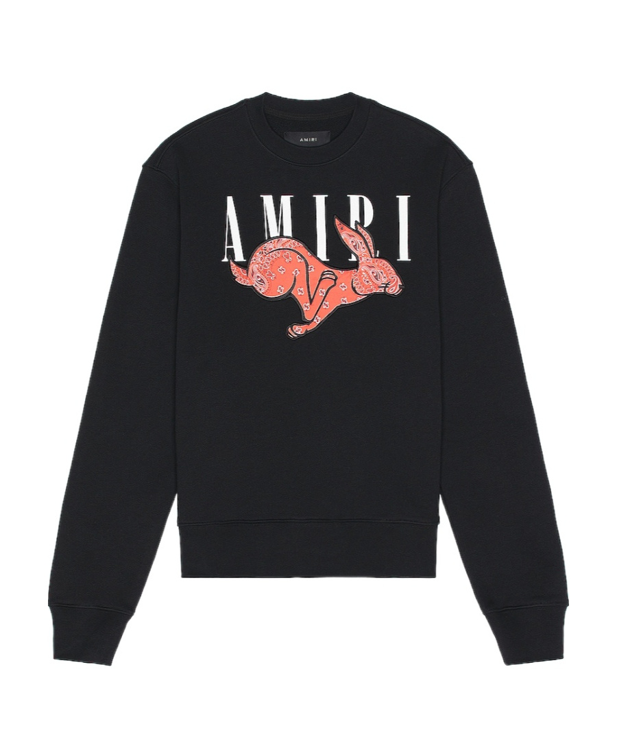 AMIRI APPLIQUÉ DETAIL LOGO-PRINT SWEATSHIRT