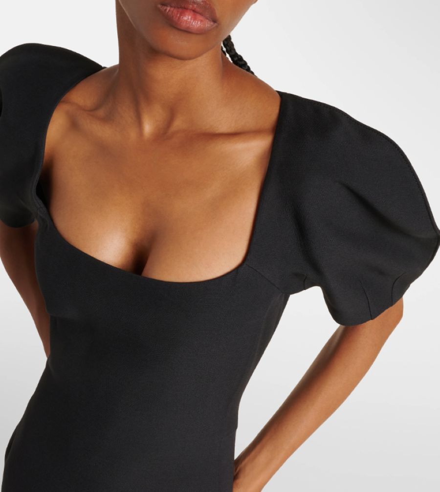 Shop Gabriela Hearst Short Sleeve Dress In Black