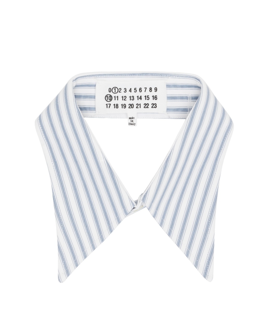 Maison Margiela Stripe Collar In White And Grey