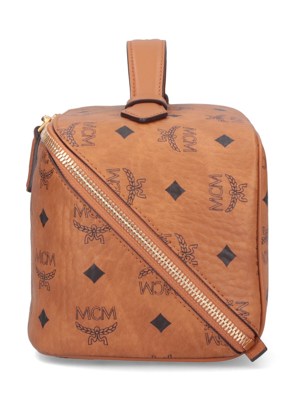 Mcm Rectangular Shape Side Strap Top Handle