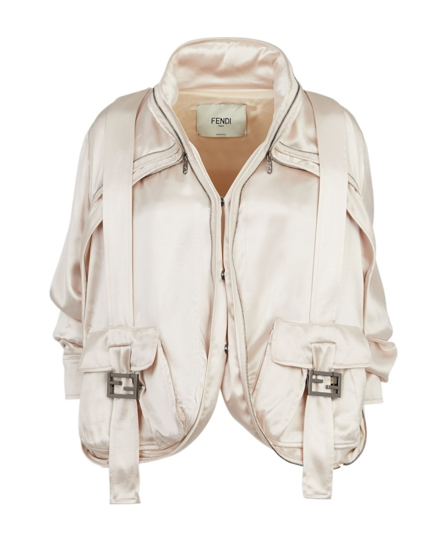 Fendi Ff Pocket-detail Jacket In White