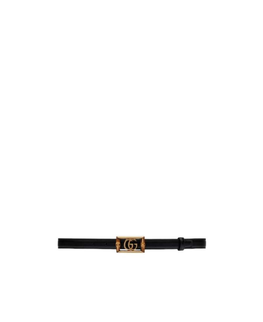 Gucci Double G Bamboo Detailed Belt In Black