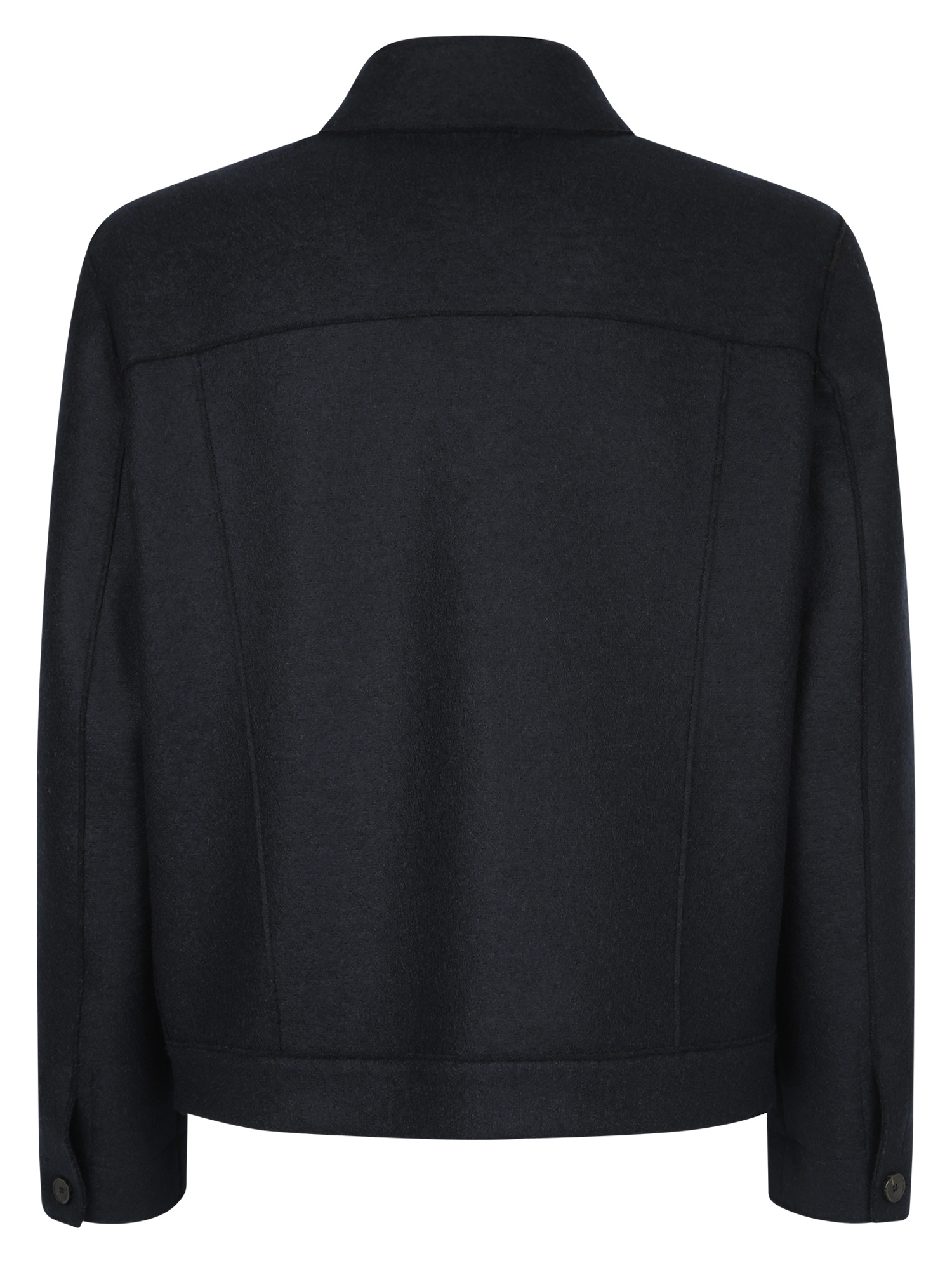 Harris Wharf London Felted Virgin Wool Jacket In Black