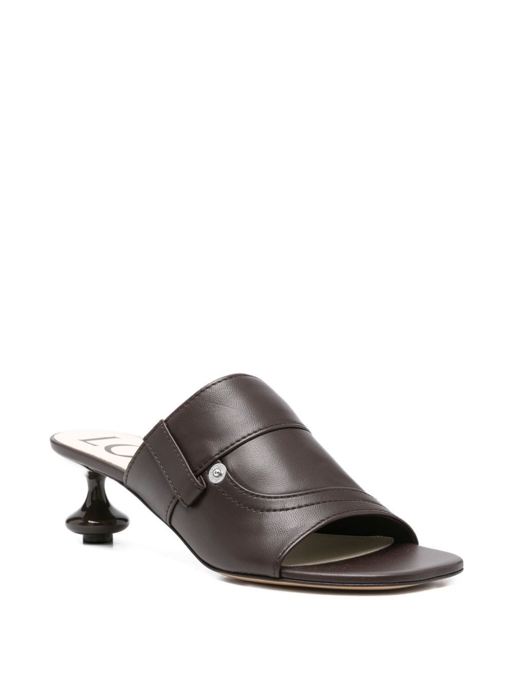 Loewe Toy Panta Leather Mules In Brown