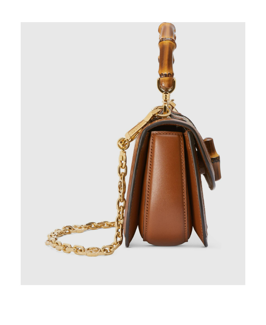 Gucci Bamboo 1947 Series Bamboo Mini Handbag In Brown