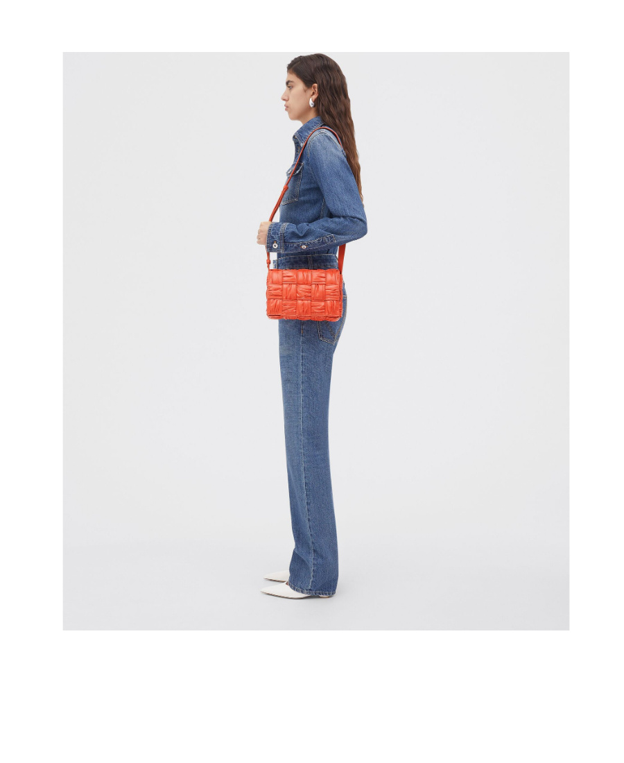 Bottega Veneta Cassette Cross-body Bag In Red