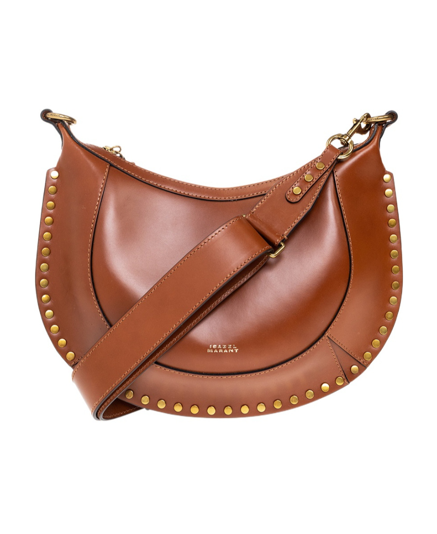 Isabel Marant Womens Cogc Oskan Moon Leather Shoulder Bag In Brown