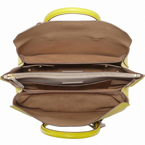 Mcm Logo Handbag In Yellow