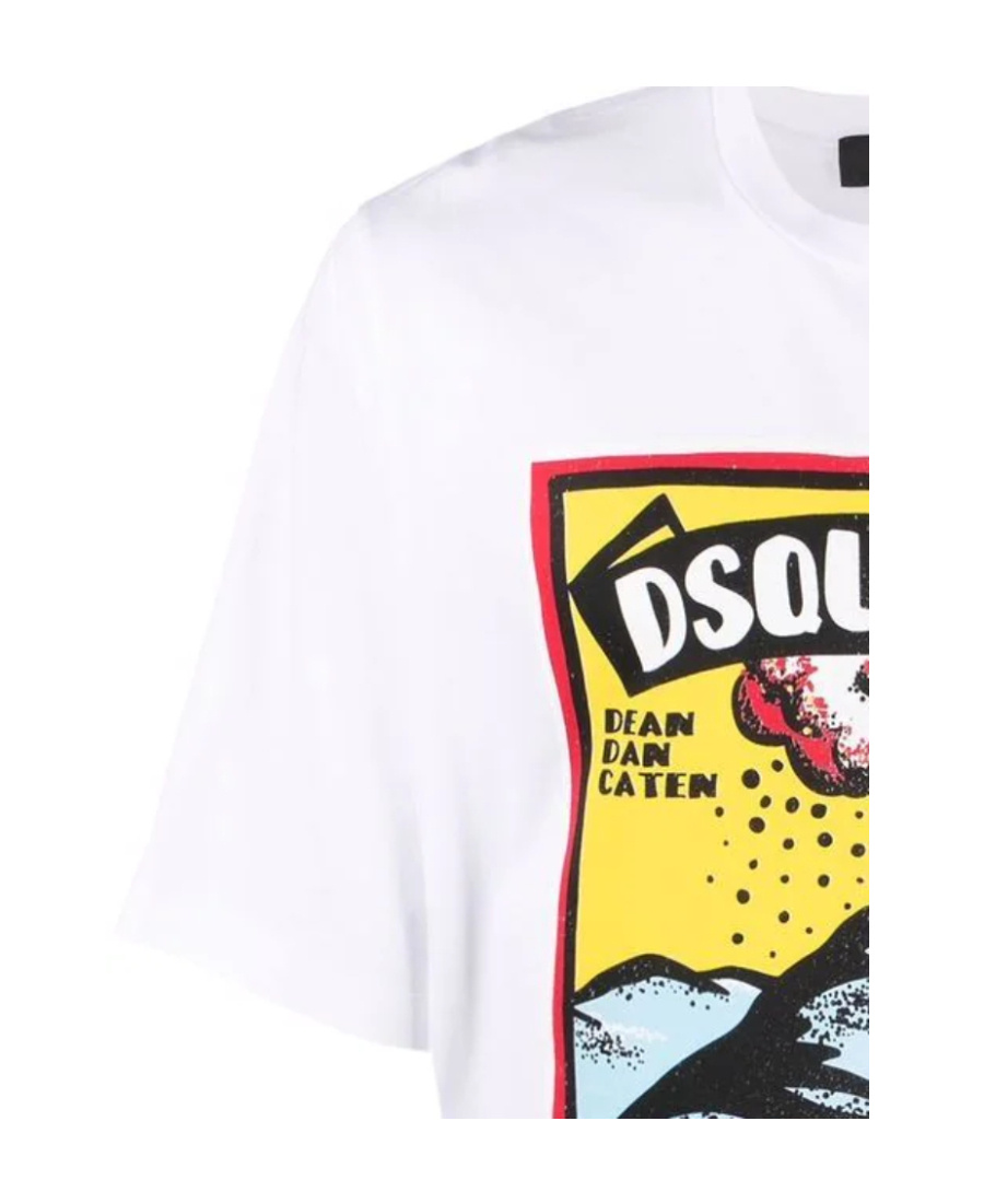 Dsquared2 Graphic-print Cotton T-shirt In White