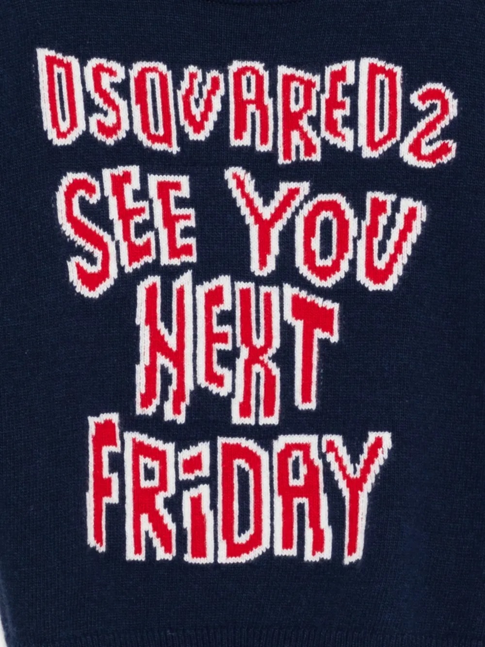 Dsquared2 Intarsia-logo Sweater In Blue