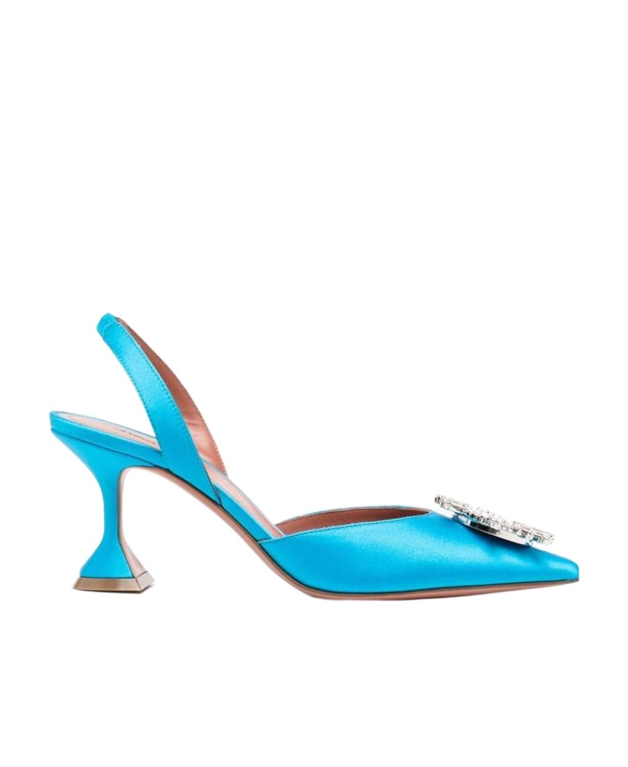 Shop Amina Muaddi Cusp High-heeled Shoes In Blue