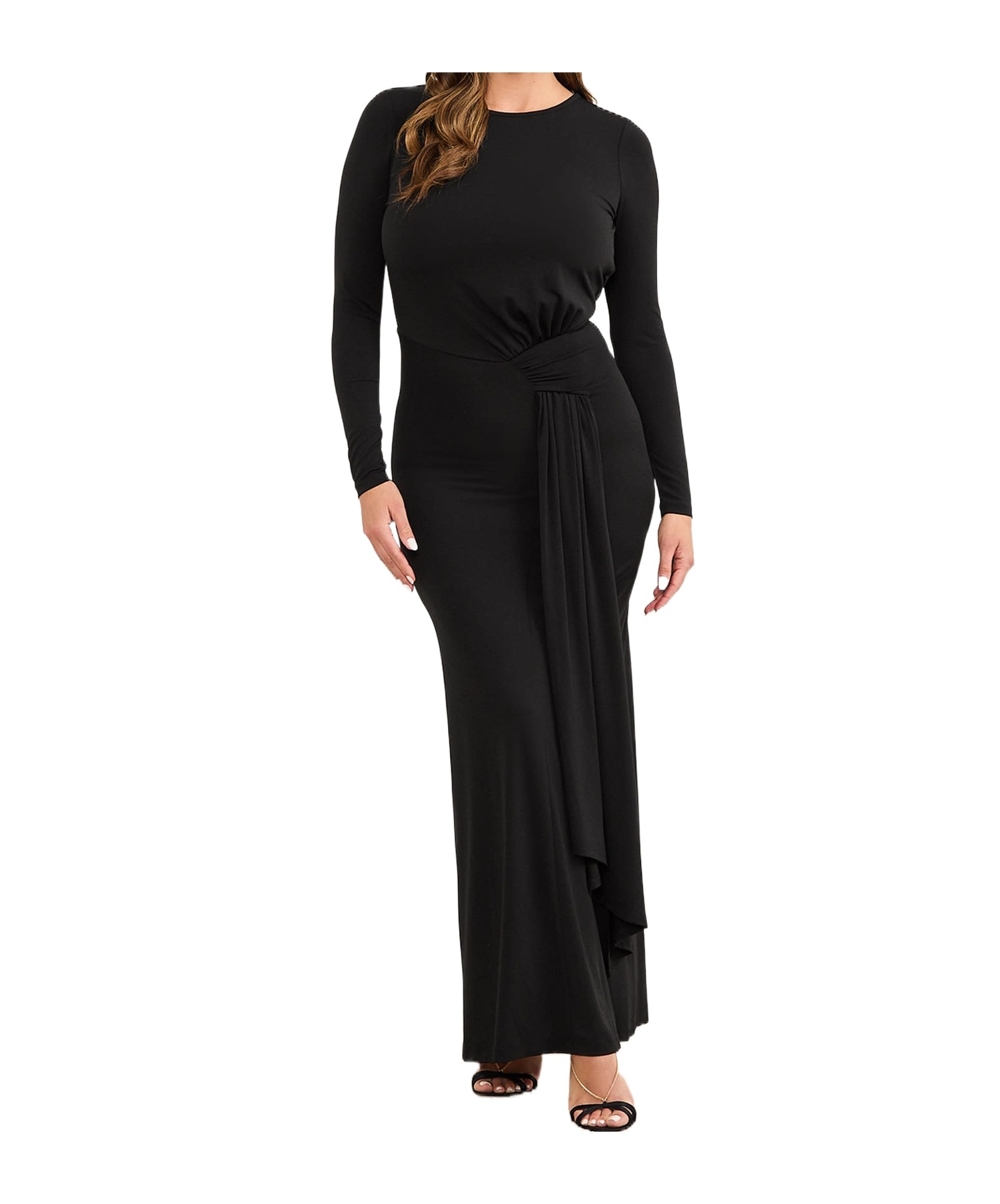 Guess Eco Gwendoline Long Dress In Black