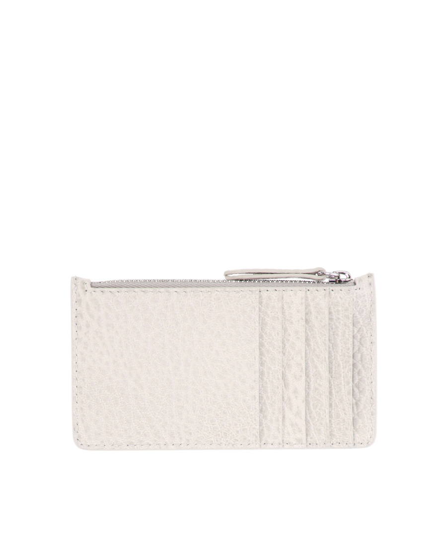 Maison Margiela Four-stitch Logo Zip-up Wallet In White