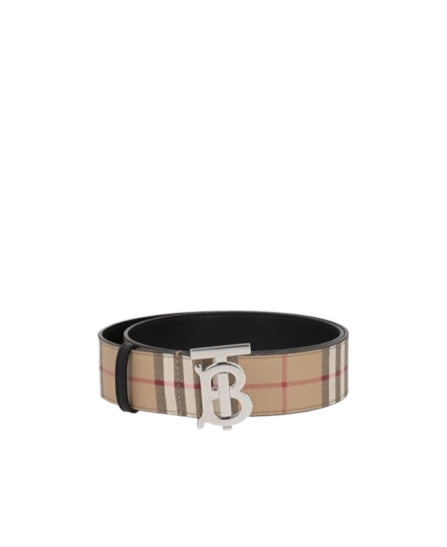 BURBERRY BURBERRY TB PLAQUE CHECKED BUCKLE BELT