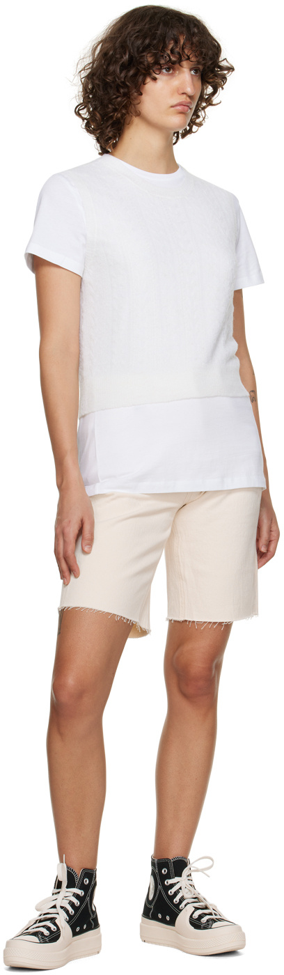Rag & Bone Round Neck Sweater In White