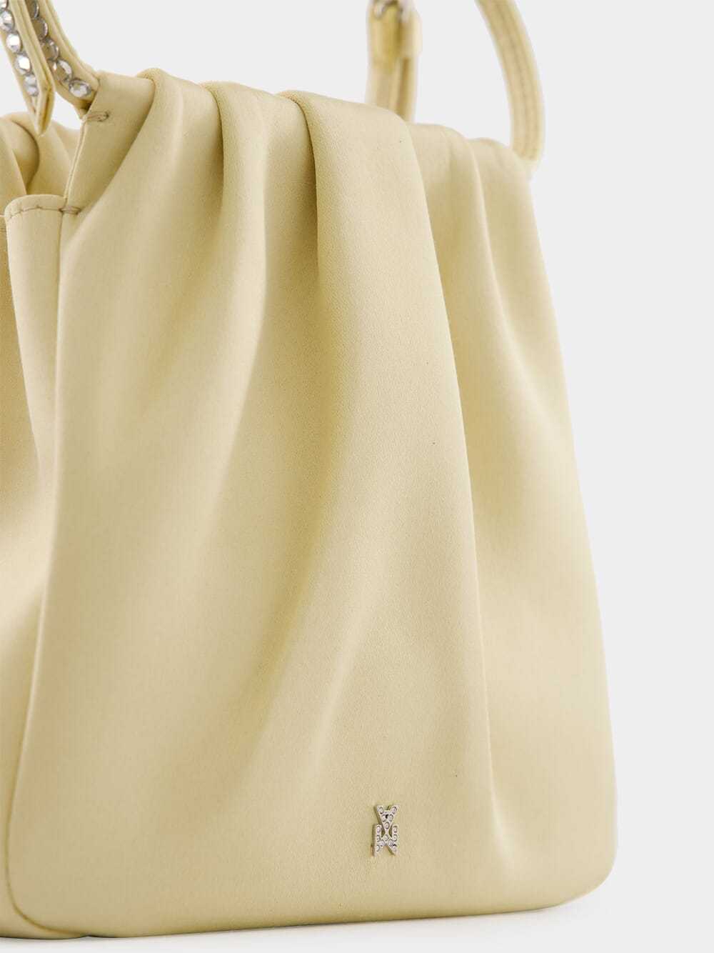 Amina Muaddi Double-handle Handbag In Nude