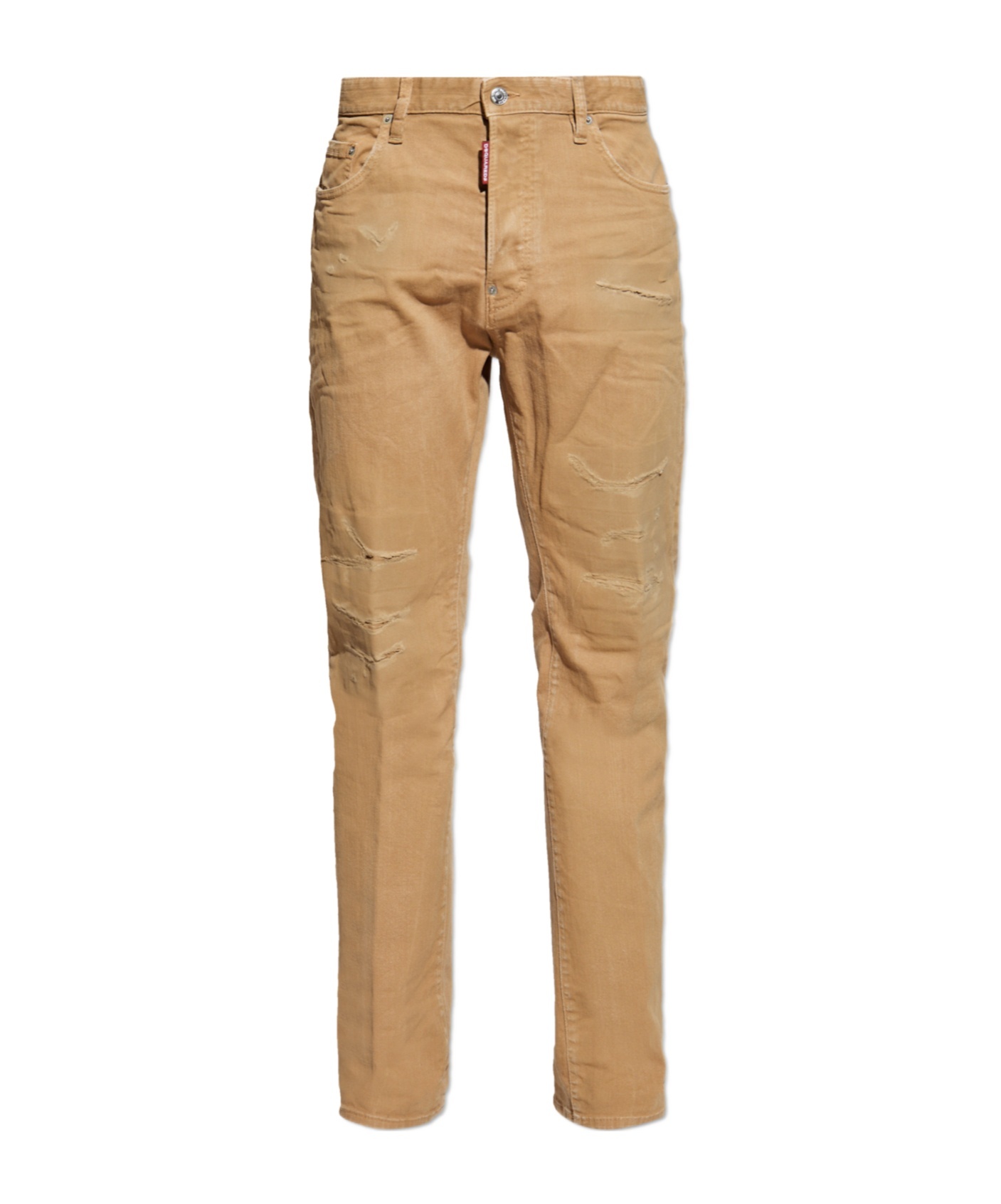 Dsquared2 Cotton Trousers In Brown