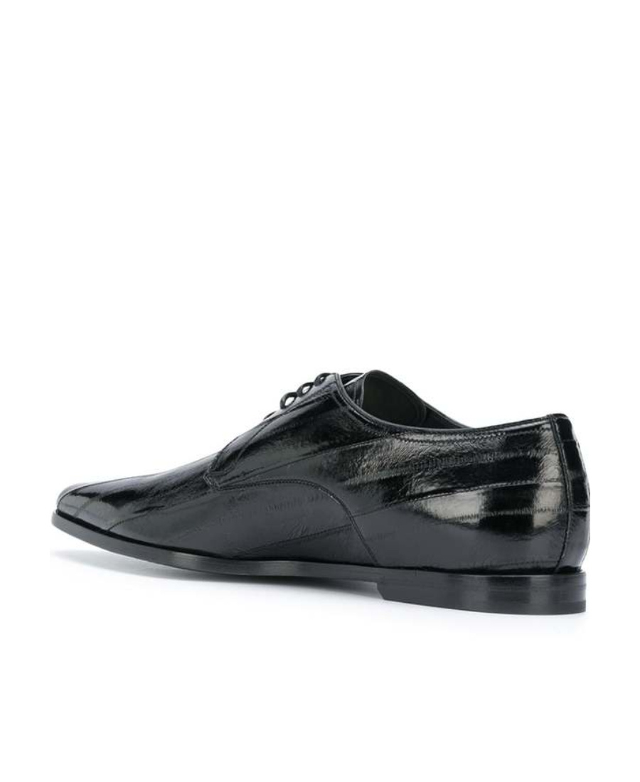 Dolce & Gabbana Point-toe Derby Shoes In Black