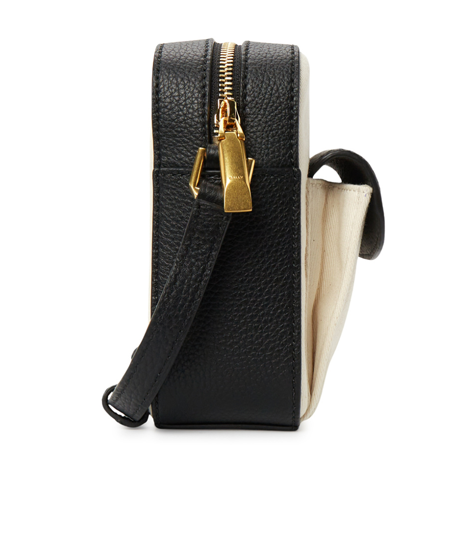 Shop Bally Logo Shoulder Bag In White