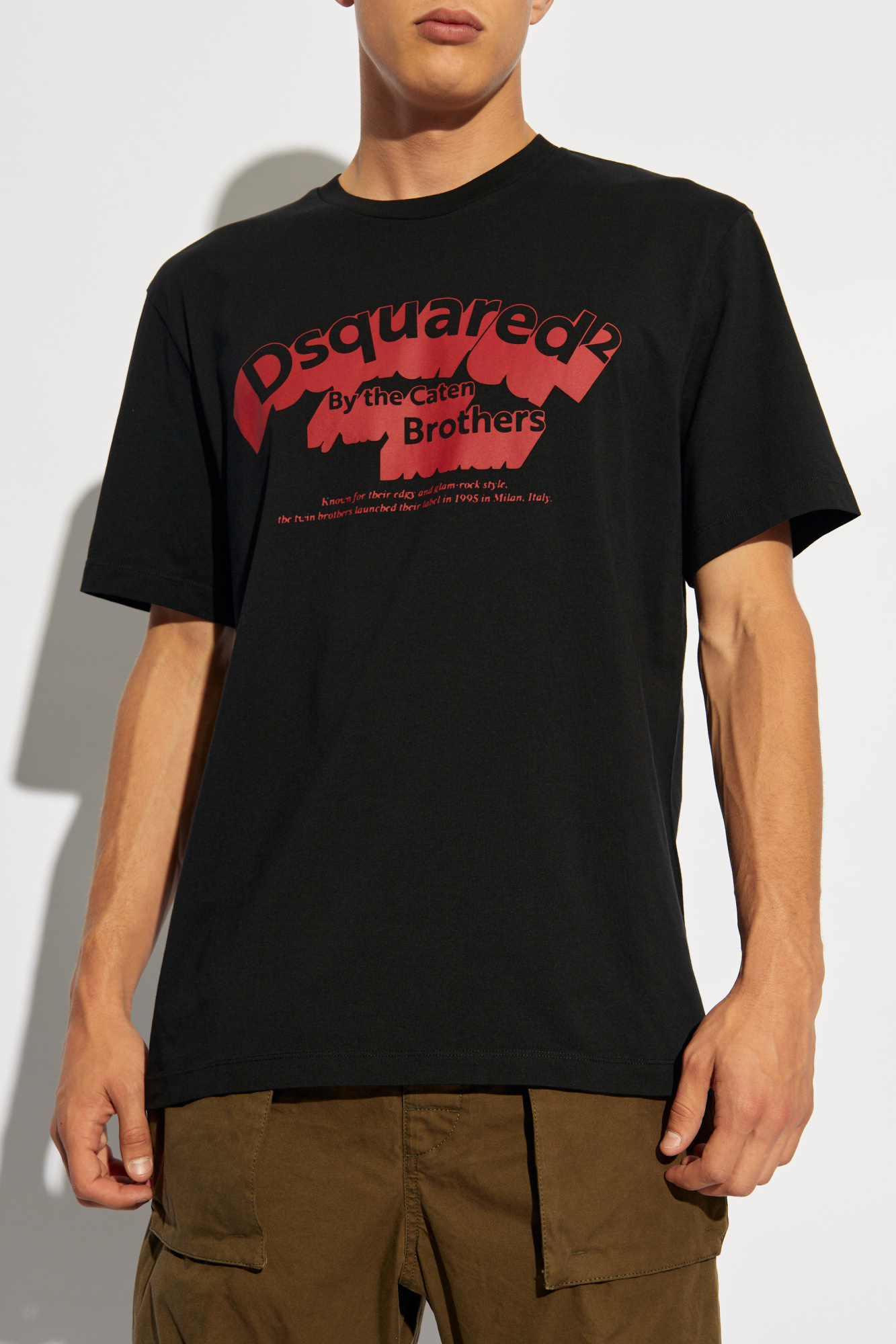 DSQUARED2 DSQUARED2 LOGO PRINTED CREWNECK T-SHIRT