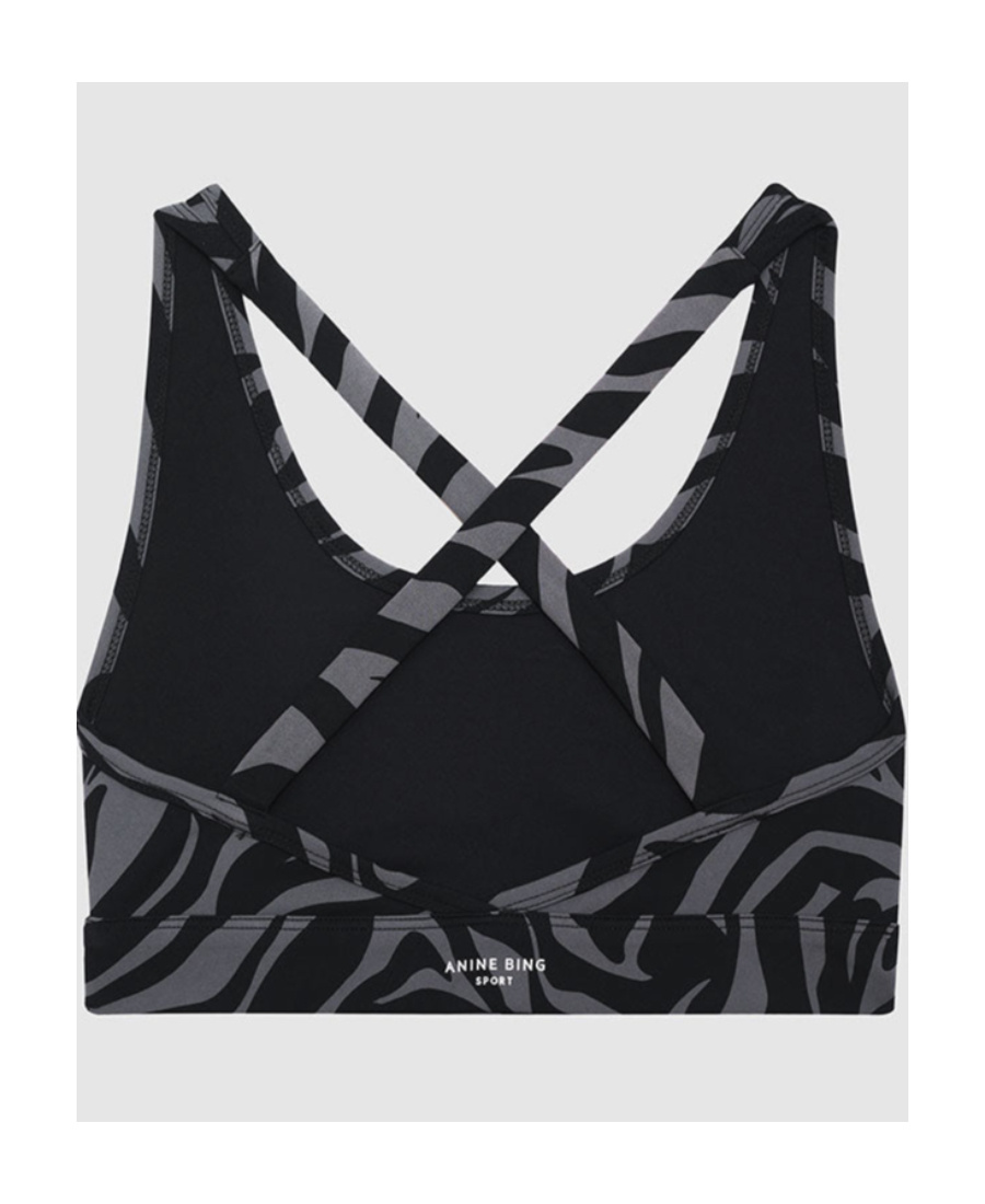 ANINE BING AXEL ZEBRA-PRINT BRA