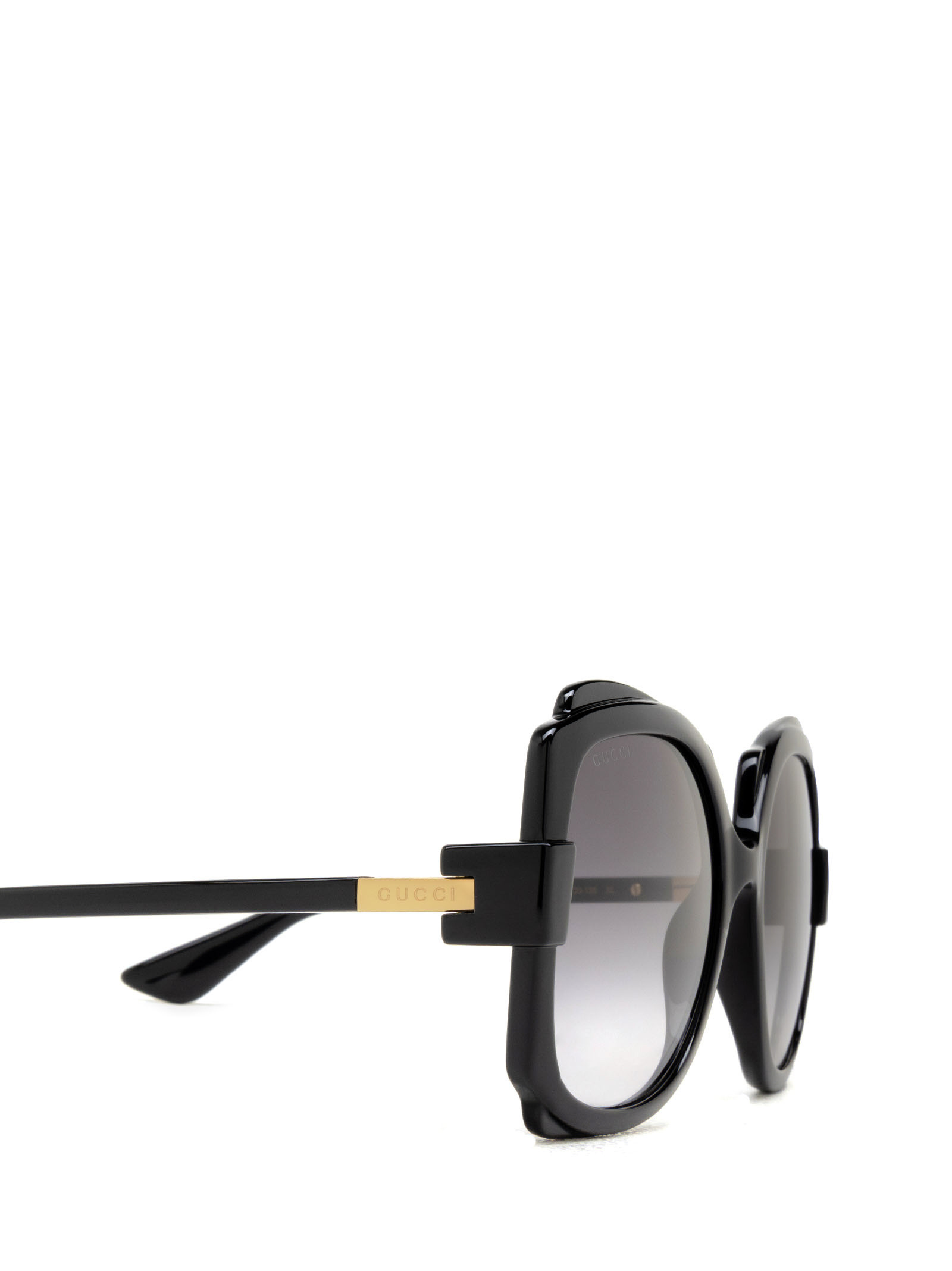 Gucci Logo-engraved Square-frame Sunglasses In Black