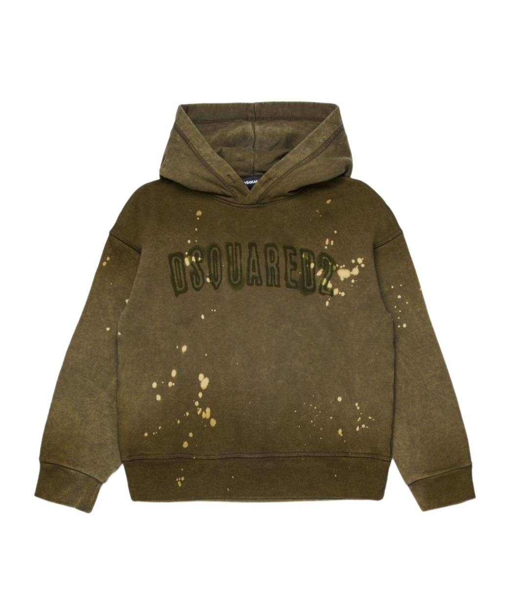 Dsquared2 Vintage Effect Hooded Sweatshirt In Green