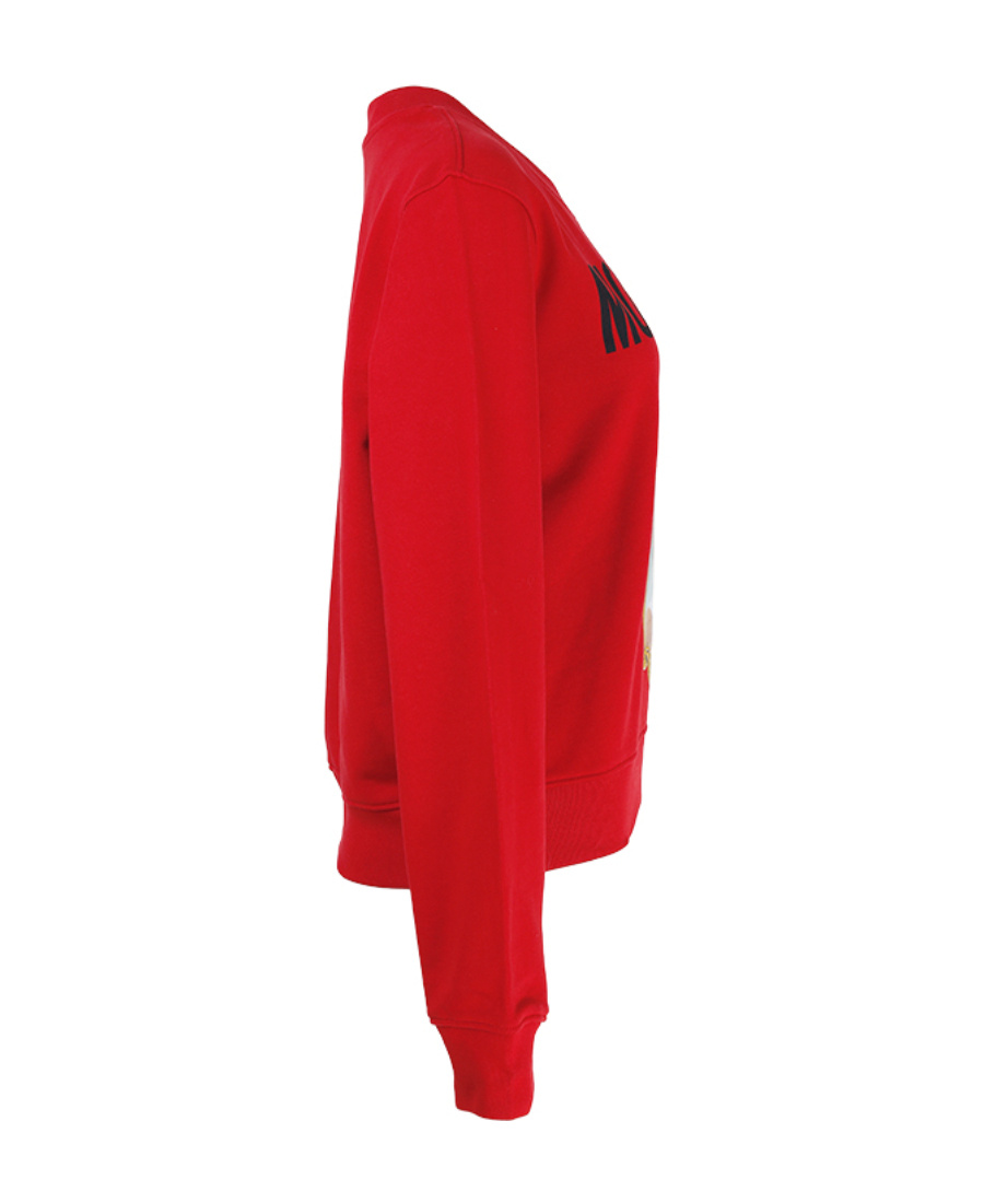 Moschino Teddy Mirror Logo-print Sweatshirt In Red