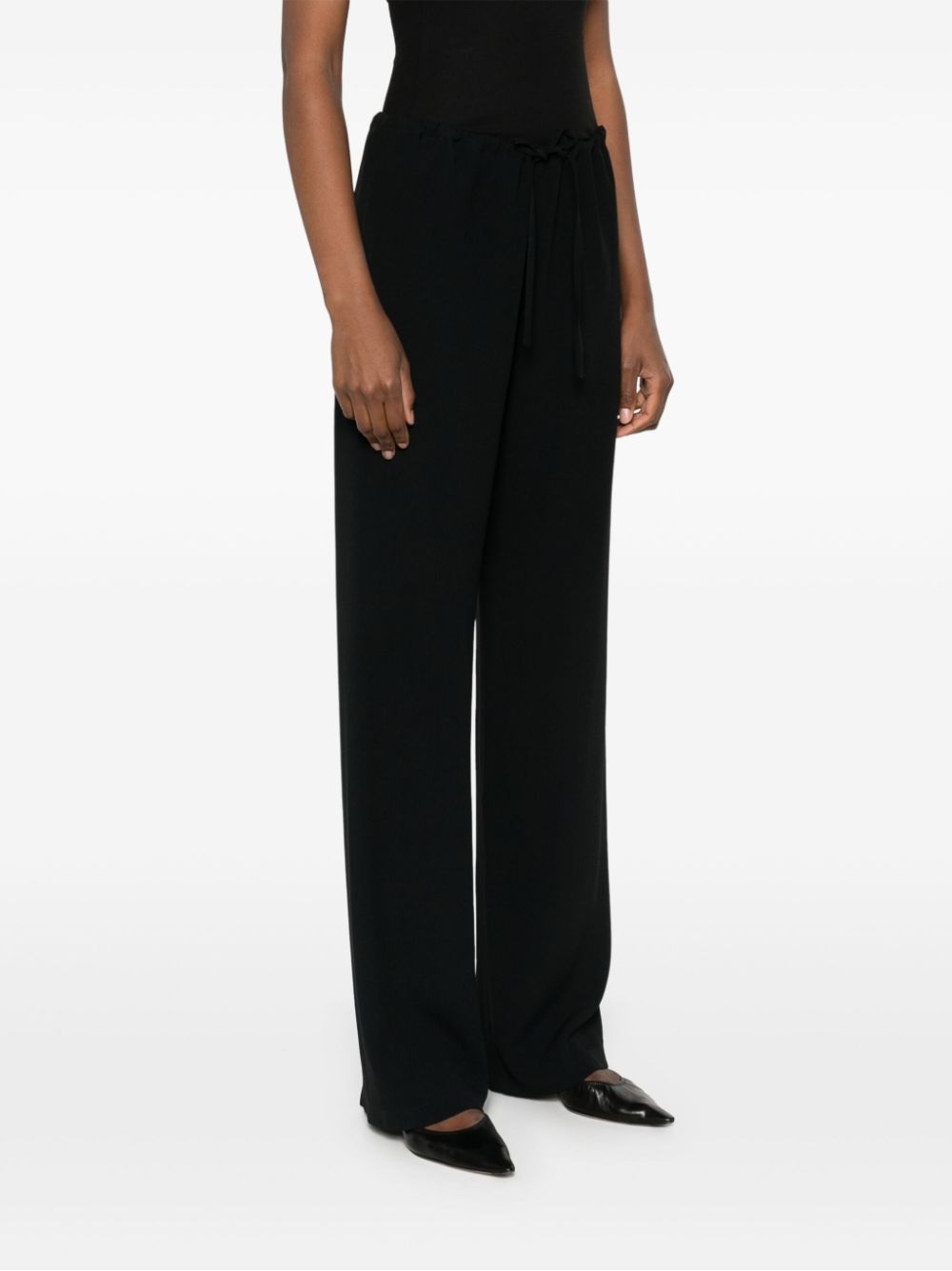 Dries Van Noten Elastic Waist Casual Pants In Black