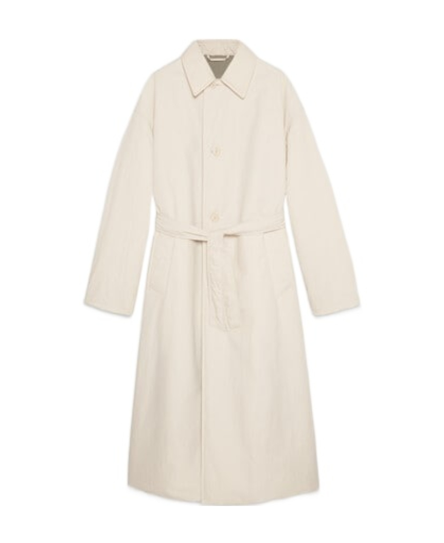 Gucci Single Breasted Belted Waist Coat In Nude