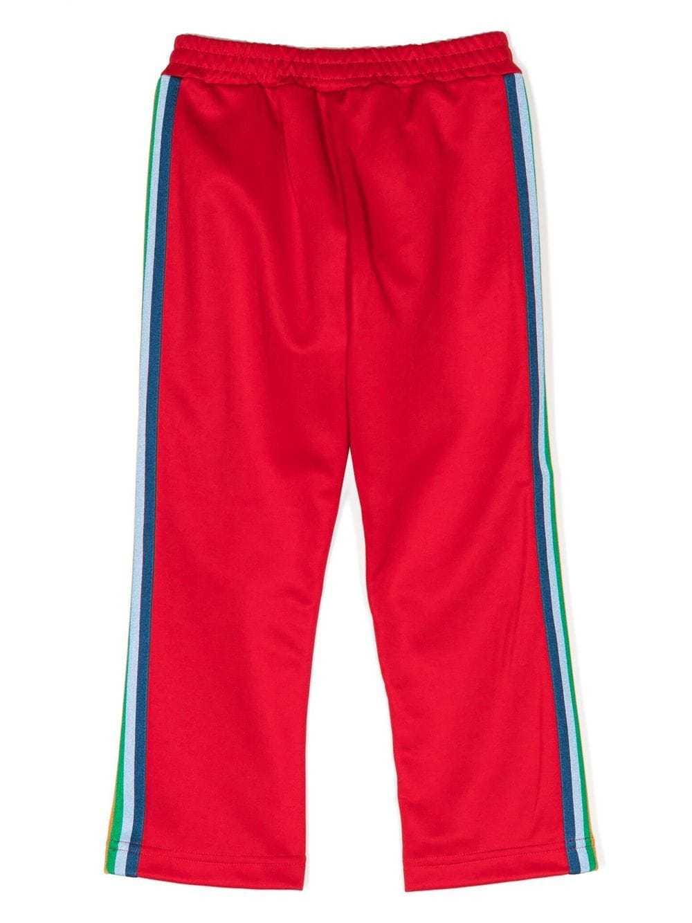 Palm Angels Side-stripe Logo Track Pants In Red