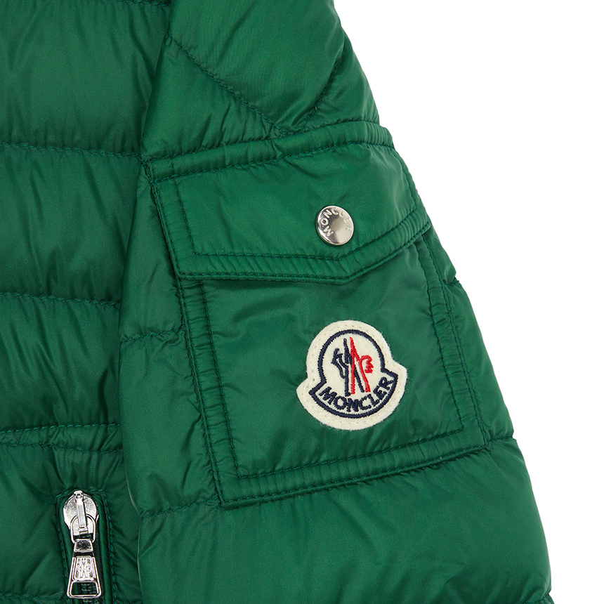 Moncler Long Sleeve Down Jacket In Green