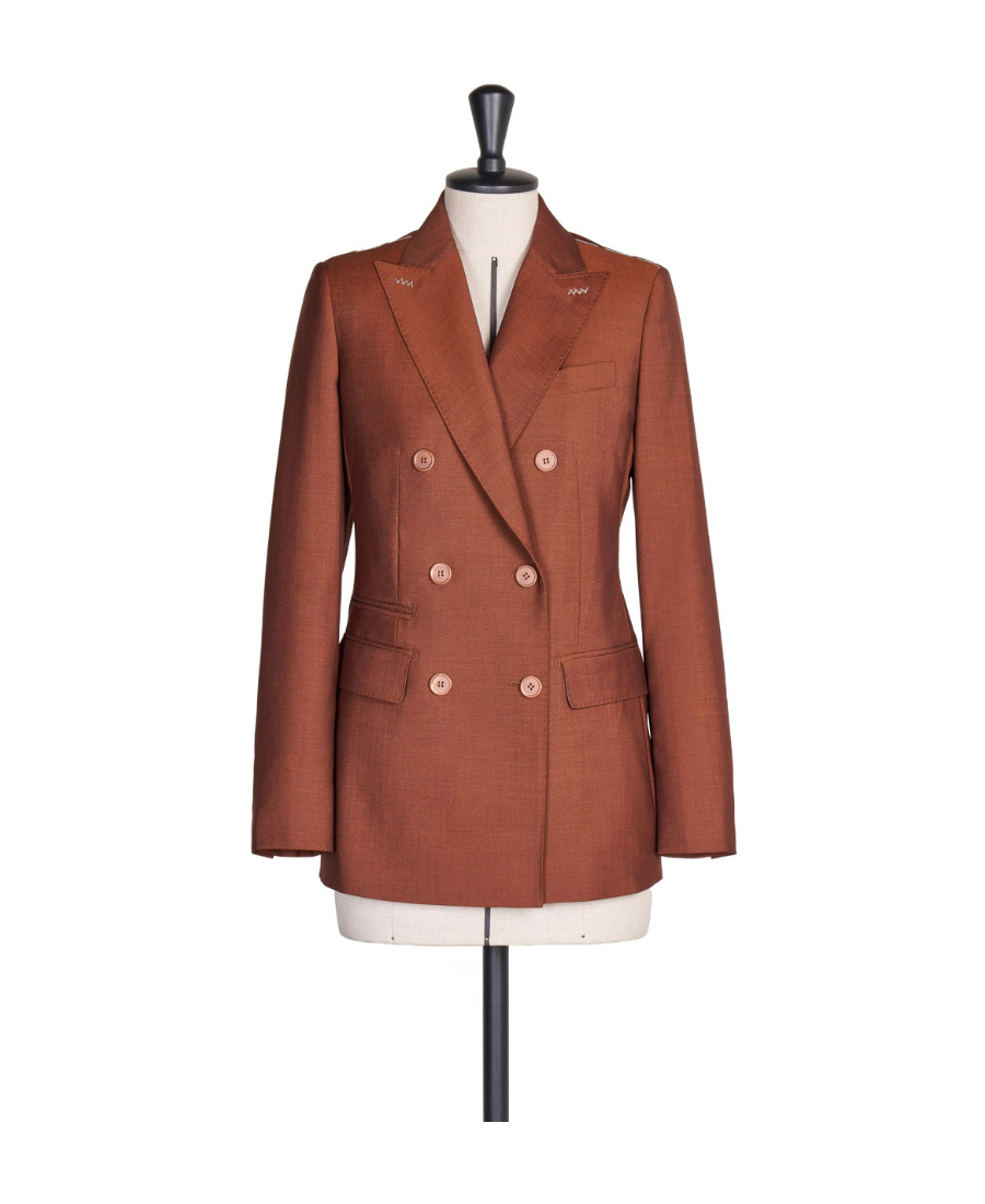 Max Mara Ranghi Logo Suit Jacket In Brown