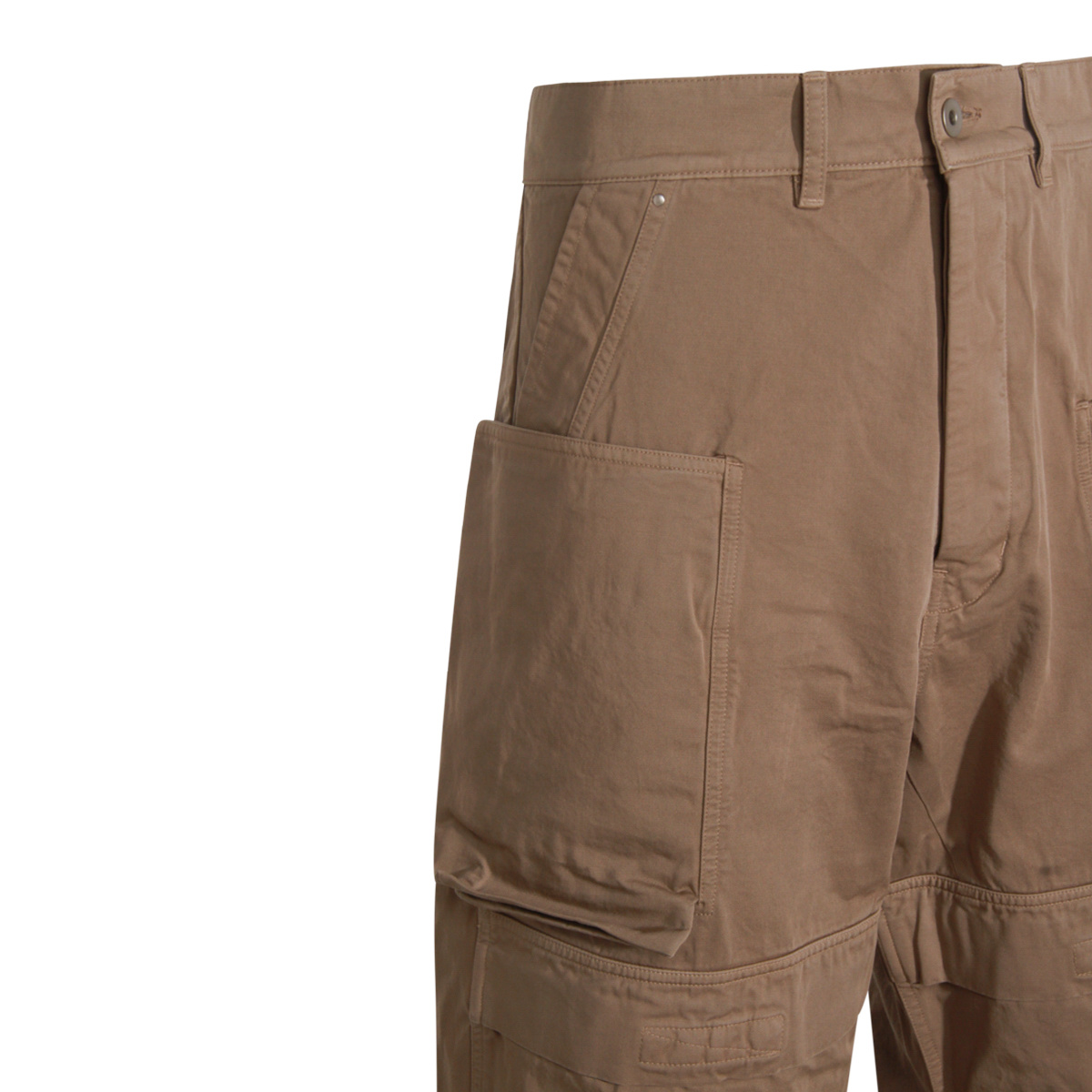 Rick Owens Drkshdw Stefan Wide Leg Cargo Pants In Neutral