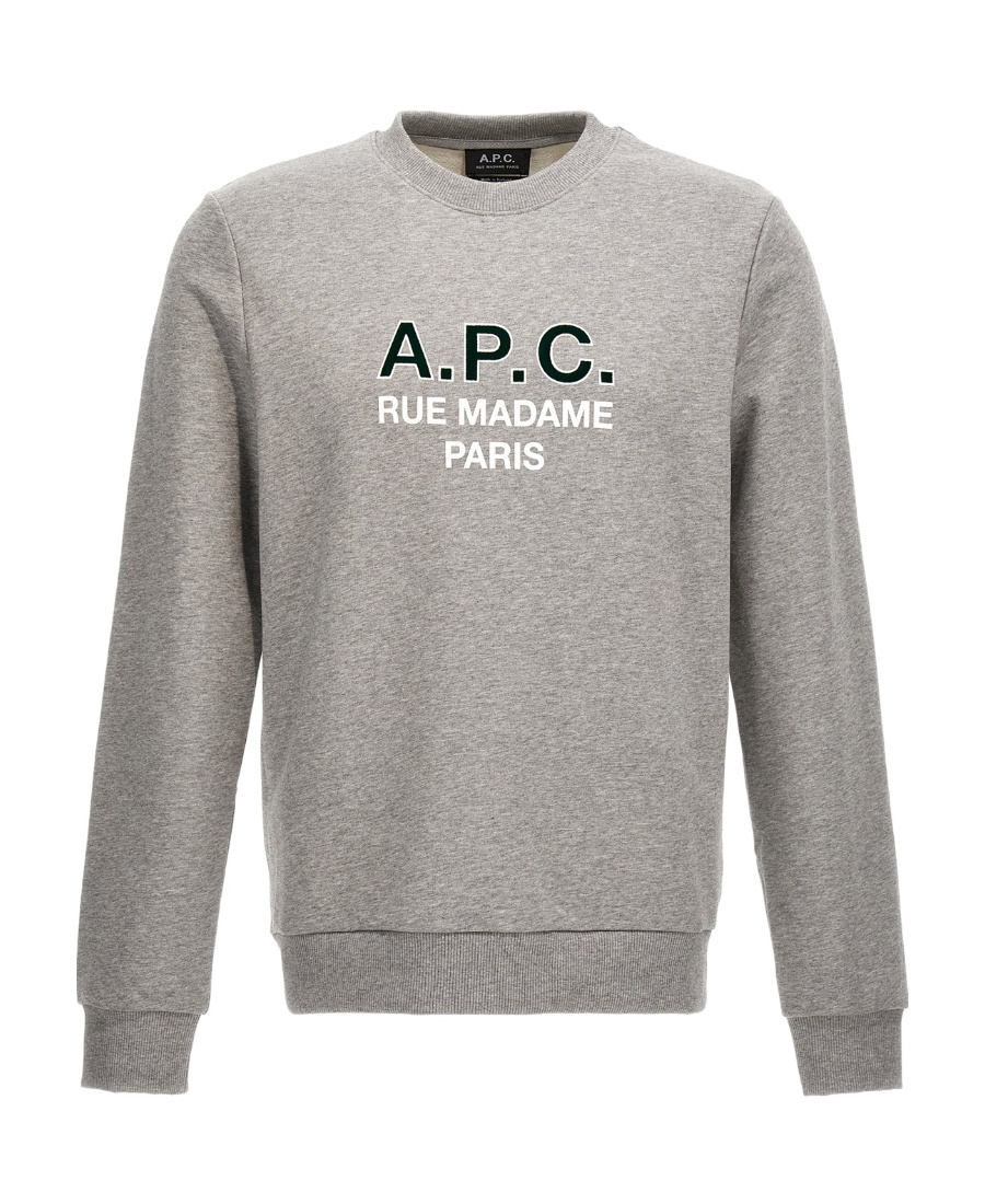 Apc A.p.c. Sweatshirt With Logo In Gray