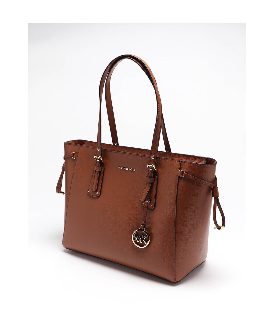 Michael Kors Voyager Leather Medium Tote In Nude