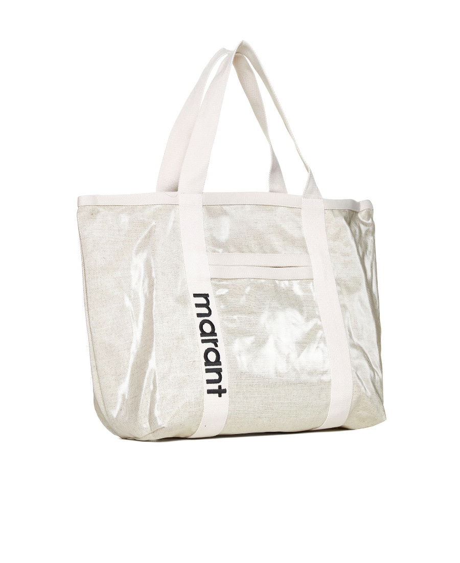 Isabel Marant Darwen Logo-embroidered Tote Bag In White