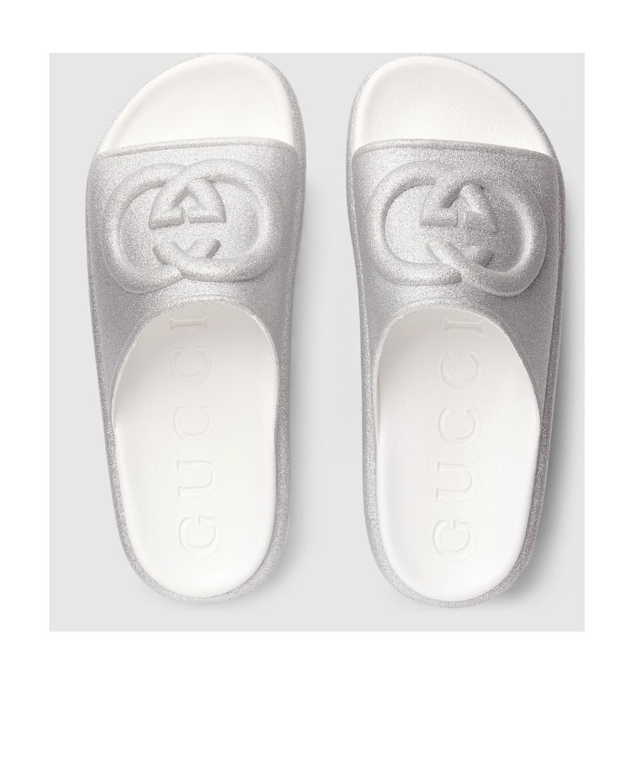 GUCCI INTERLOCKING G PLATFORM SLIDES