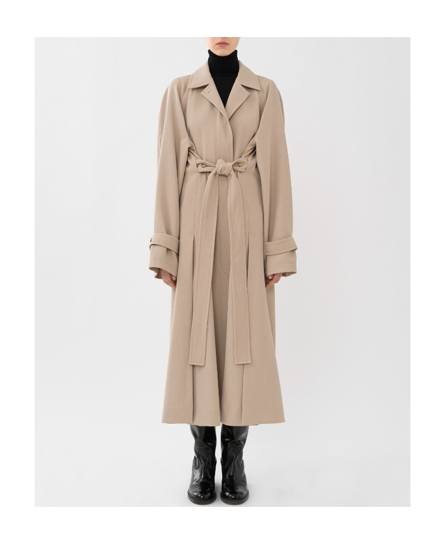 Chloé Large Profile Trench Coat In Nude