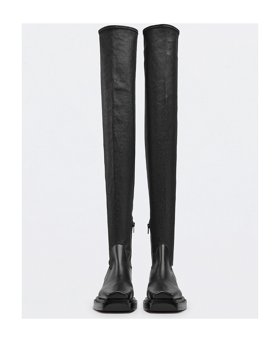 Bottega Veneta Over-the-knee Bv Lean Boots In Black