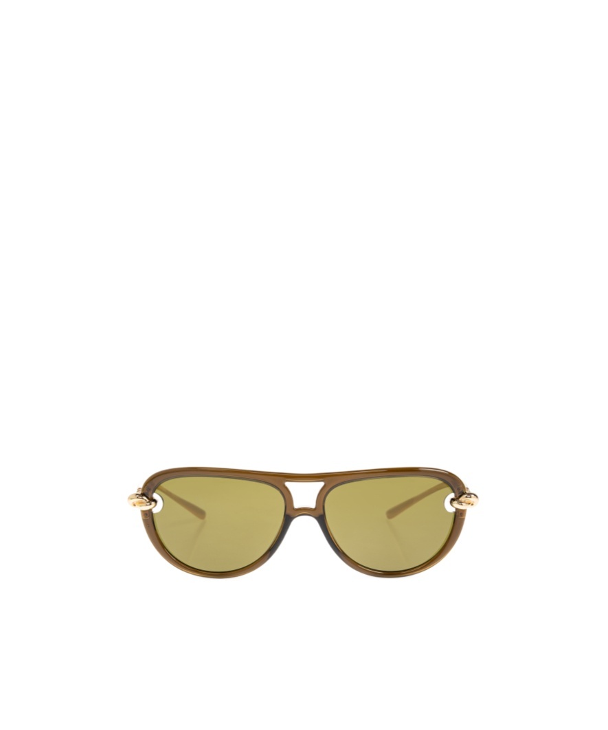 Bottega Veneta Aviator Sunglasses In Brown