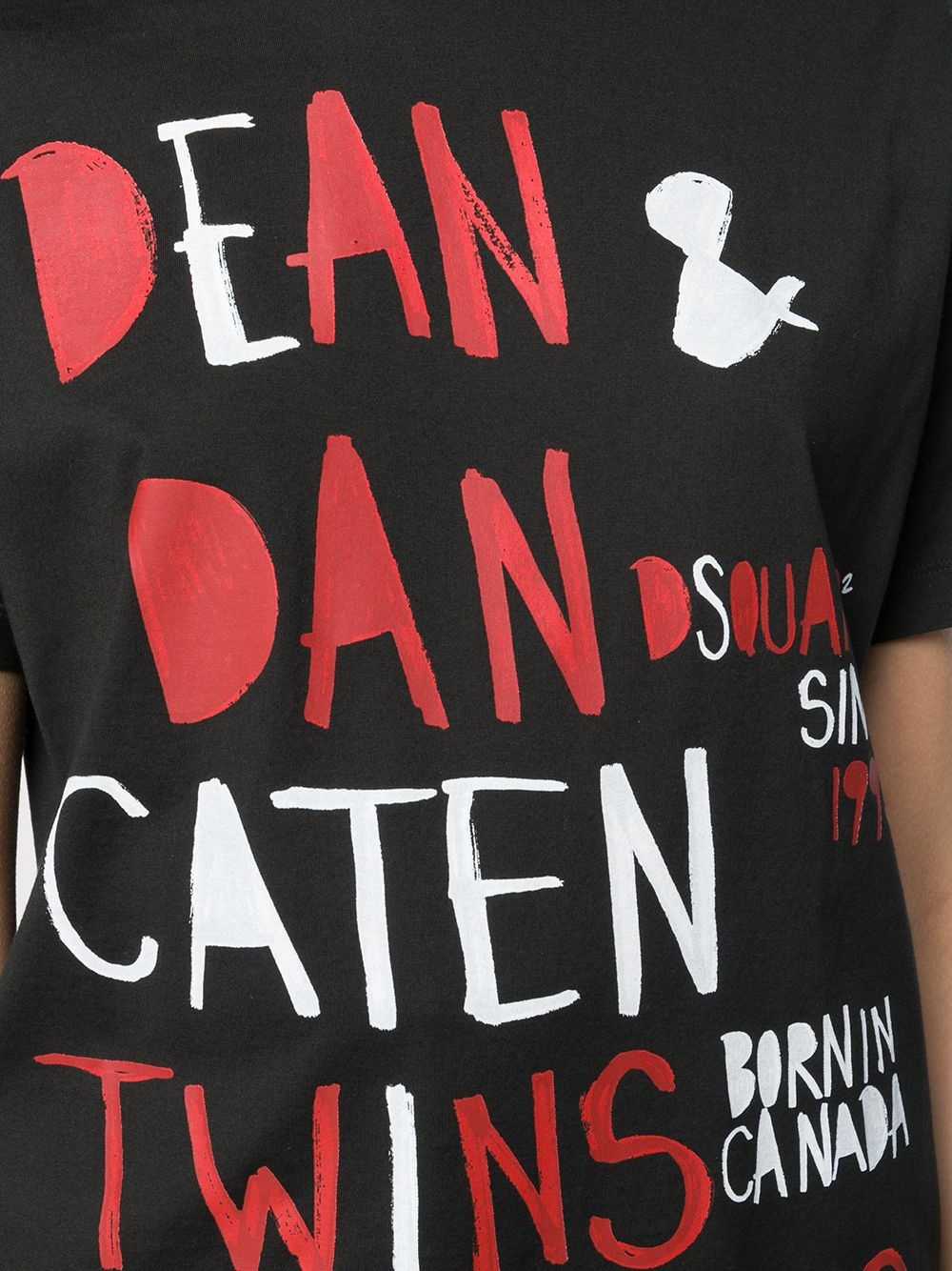 Dsquared2 Printed T-shirts With Patterns And Slogans In Black