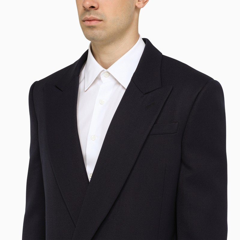 Alexander Mcqueen Single-breasted V-neck Coat In Black