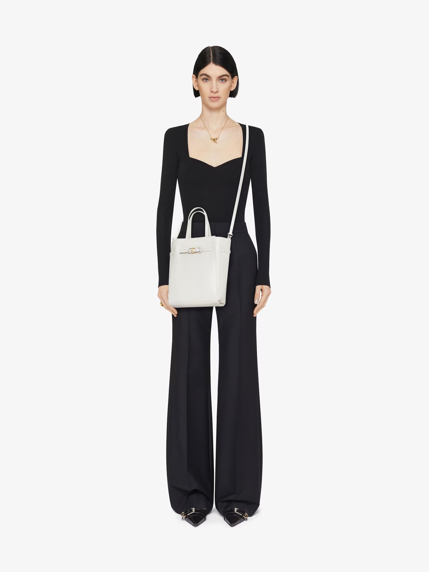 Givenchy Voyou Mini Tote Bag In White