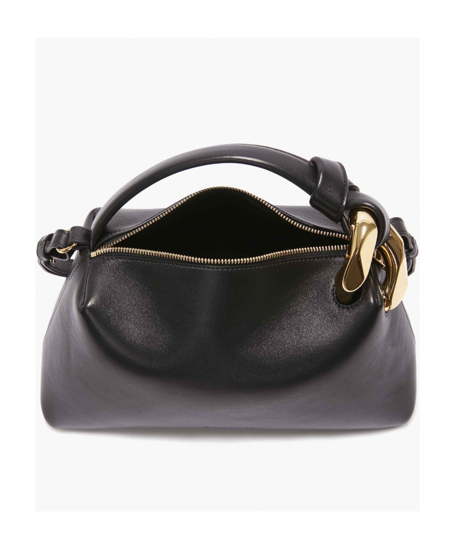 Shop Jw Anderson Corner Leather Bag In Black