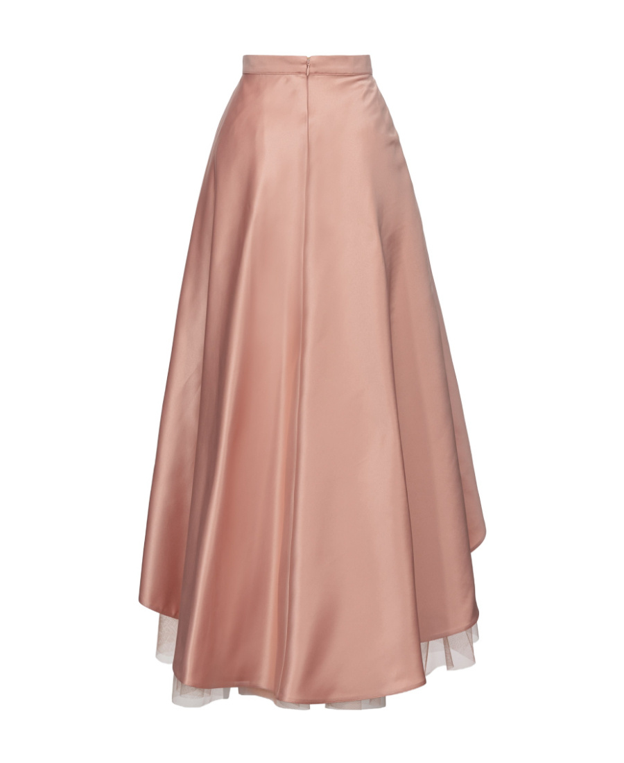 Pinko Barbagianni Pleated Maxi Wrap Skirt In Nude
