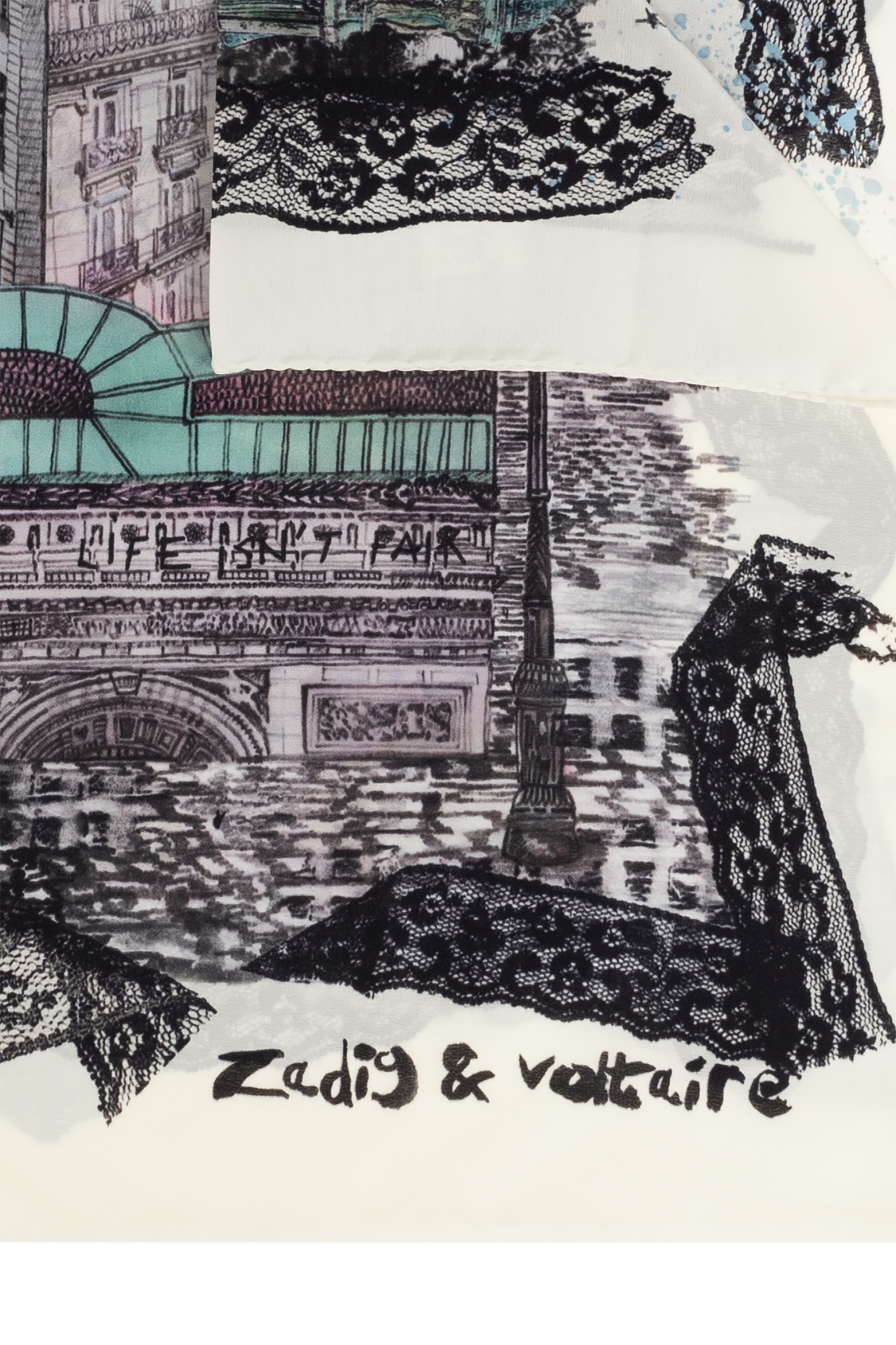 Zadig & Voltaire Logo Scarf In Black