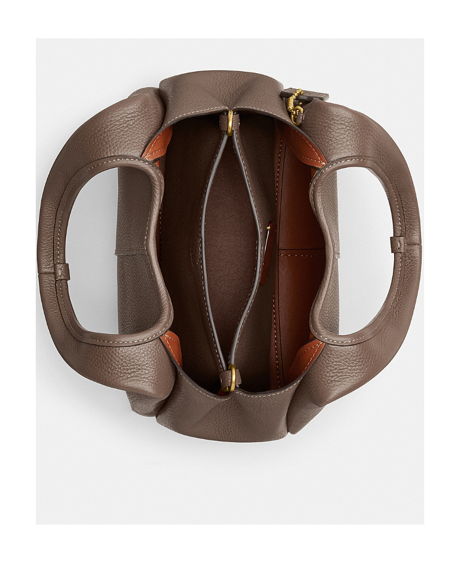 Coach Lana Pebbled-leather Tote Bag In Brown