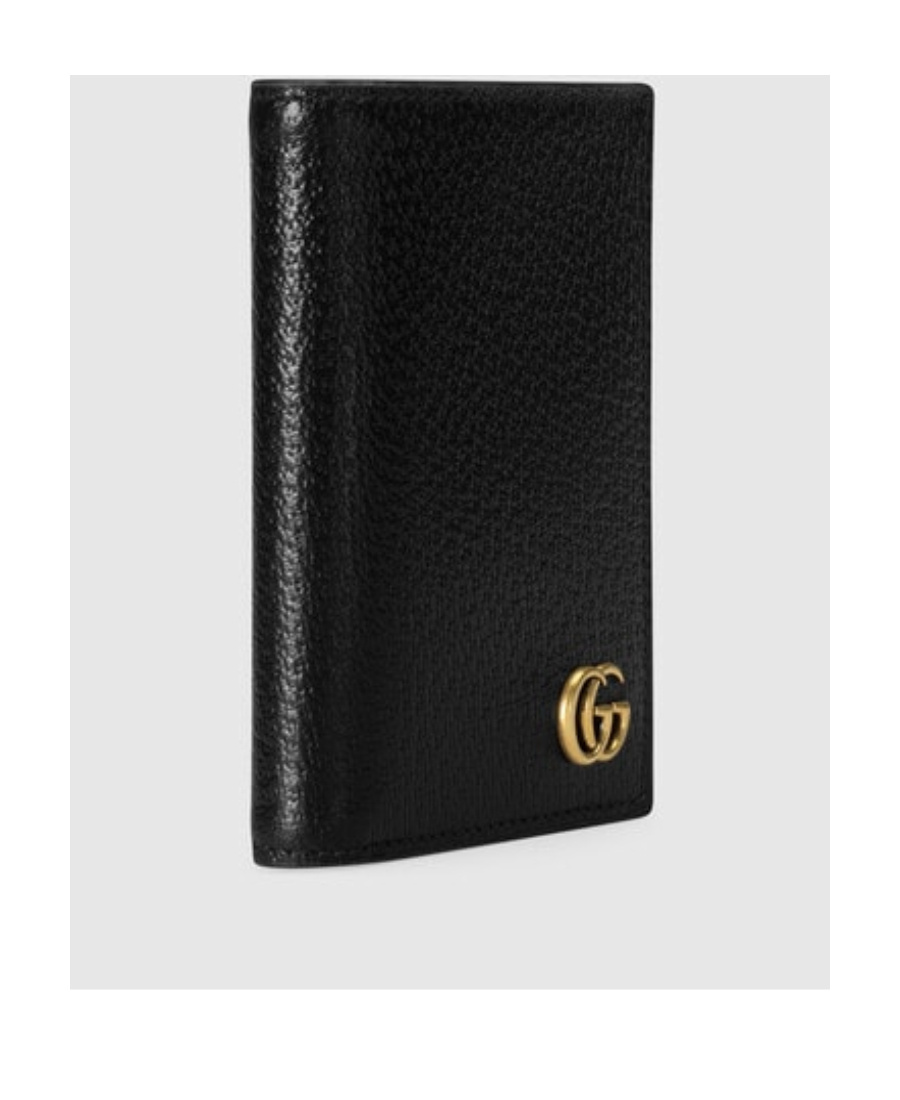 Gucci Gg Marmont Bi-fold Leather Wallet In Black